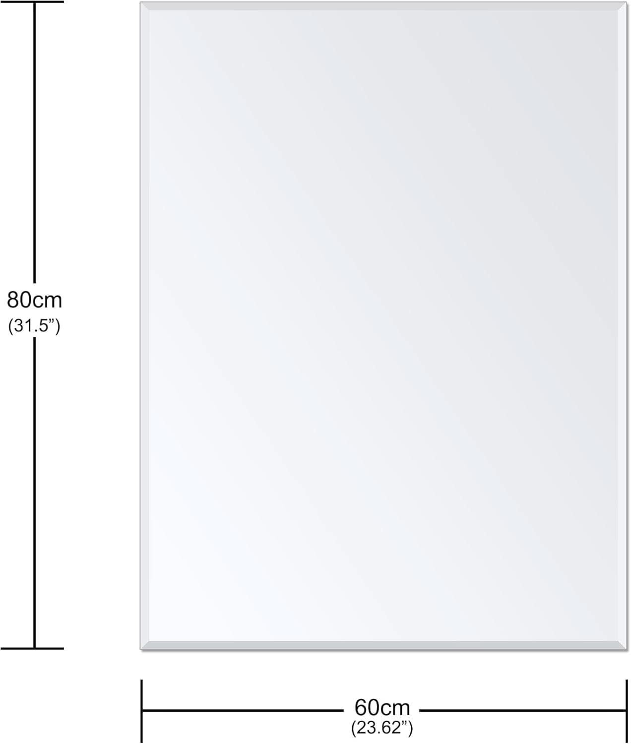 Wall Mirror Frameless 24x32 Bathroom Vanity Decor Accent