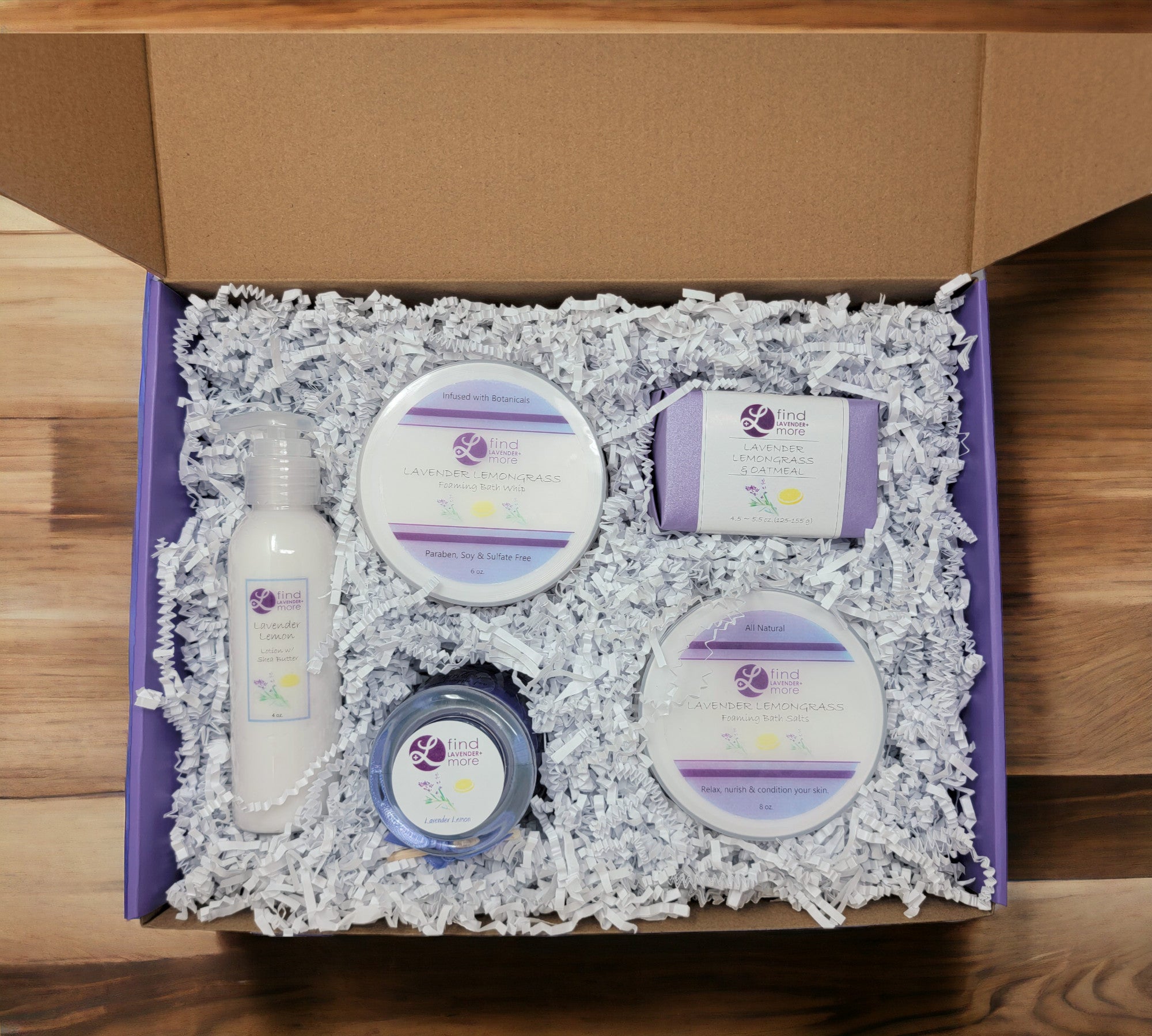 Lavender Gift Set Bundle with Plants and Home Decor Items