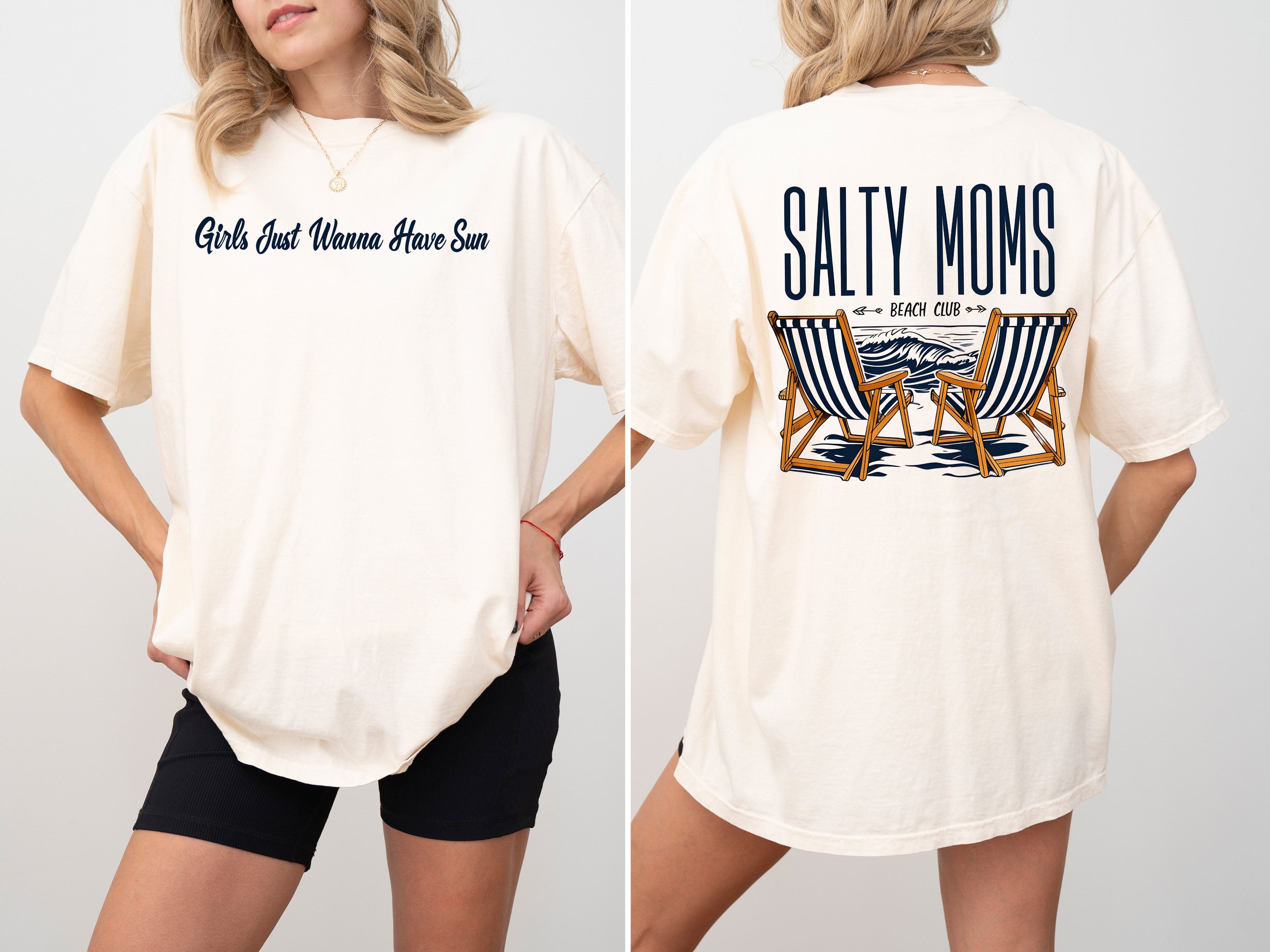 Salty Moms Beach Club, Mother's Day, Sun, Summer Tshirt Comfort Colors T-Shirt