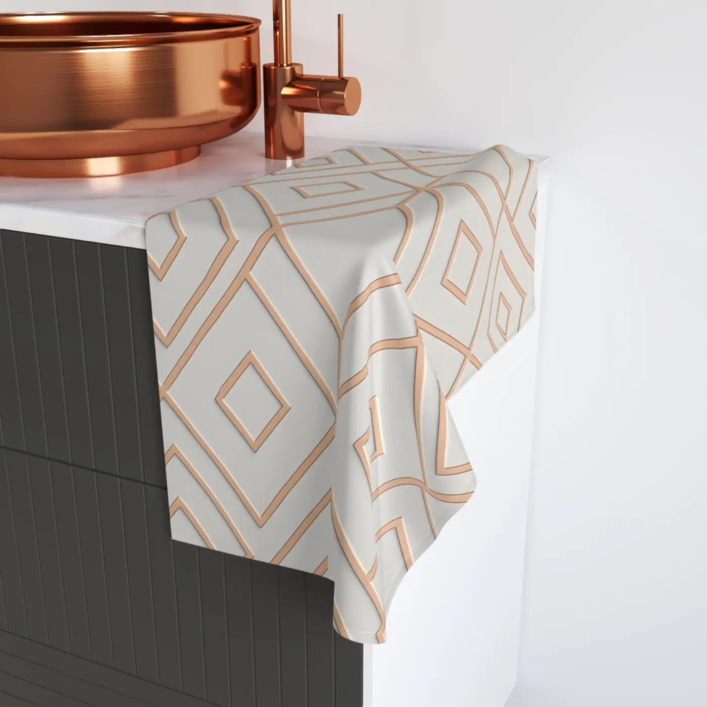 Chic Geometric Pattern Hand Towel - Bathroom Decor - Dipaliz